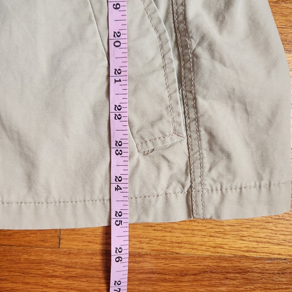 GAP khaki belted utility jacket short  trench coat size small 100% Cotton - Picture 10 of 11